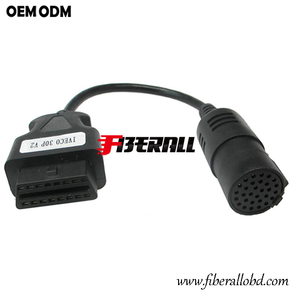 OBD-II Female naar IVECO 30P Male Truck Diagnostic Cable