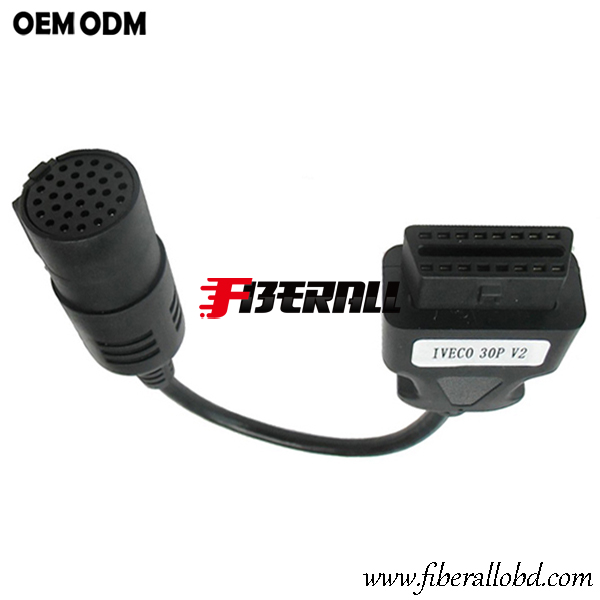 OBD-II Female naar IVECO 30P Male Truck Diagnostic Cable