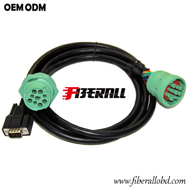 Cummins DEUTSCH 9Pin naar HDB15P Truck Diagnostic Cable