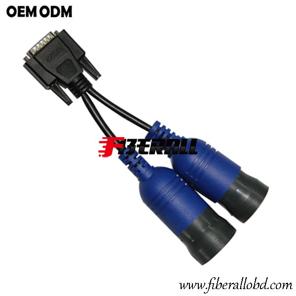 DB15P naar J1708 J1939 Truck Diagnostic Splitter Cable